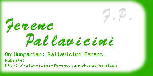 ferenc pallavicini business card